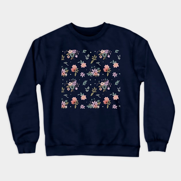 floral pattern Crewneck Sweatshirt by zeevana